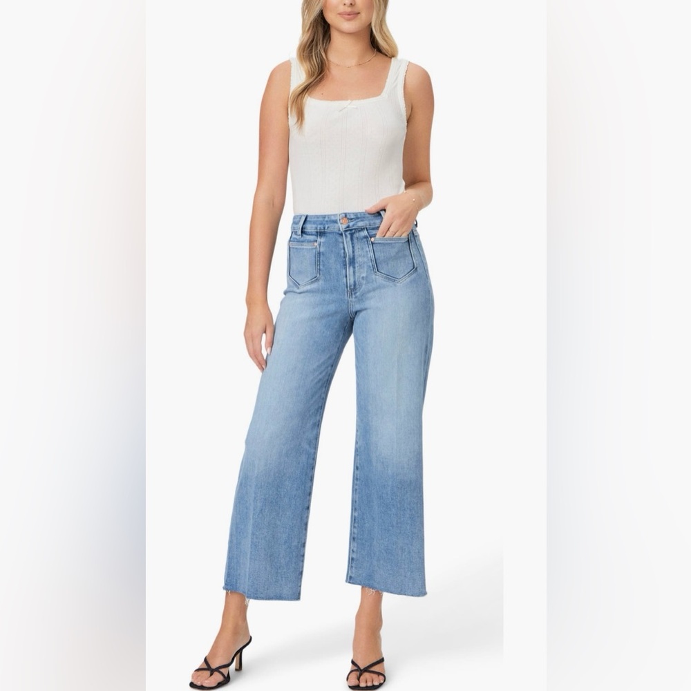 PAIGE Anessa Wide Leg Crop Jeans - Sz 26